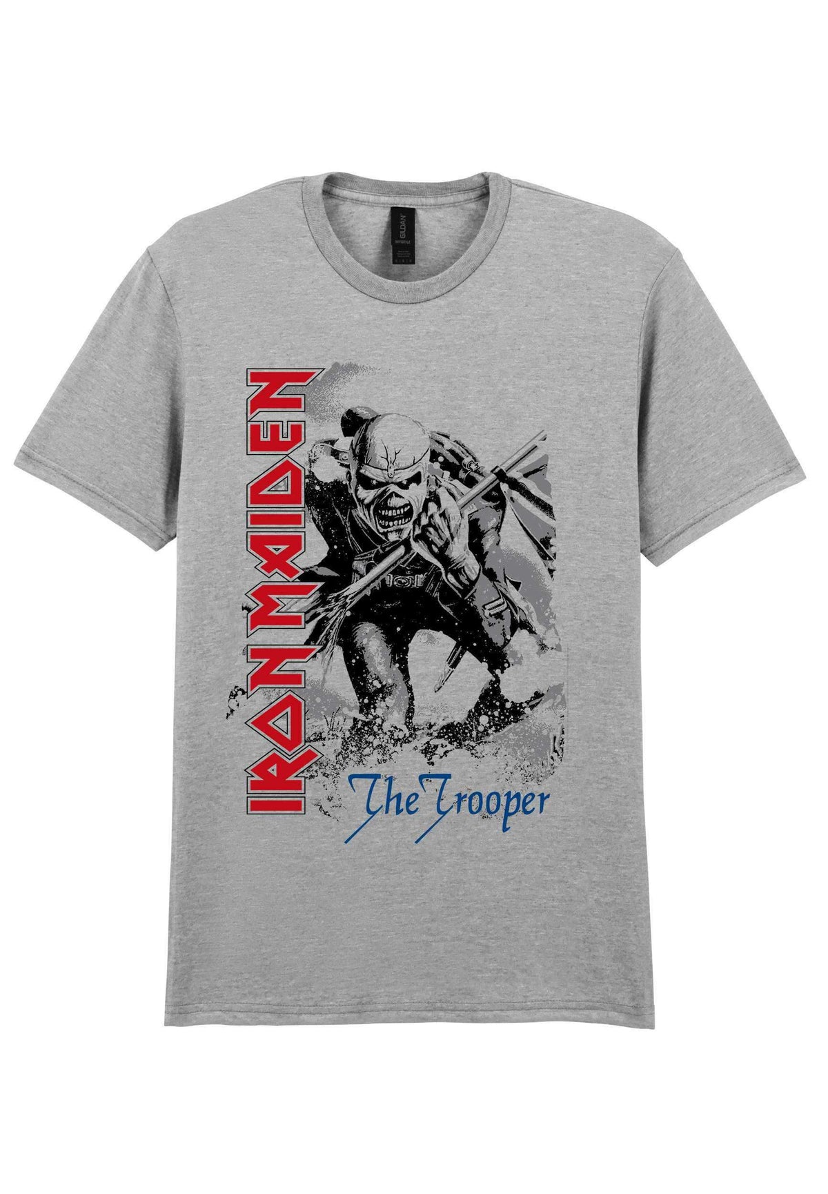 Iron Maiden - Trooper Close-Up Grey T-Shirt