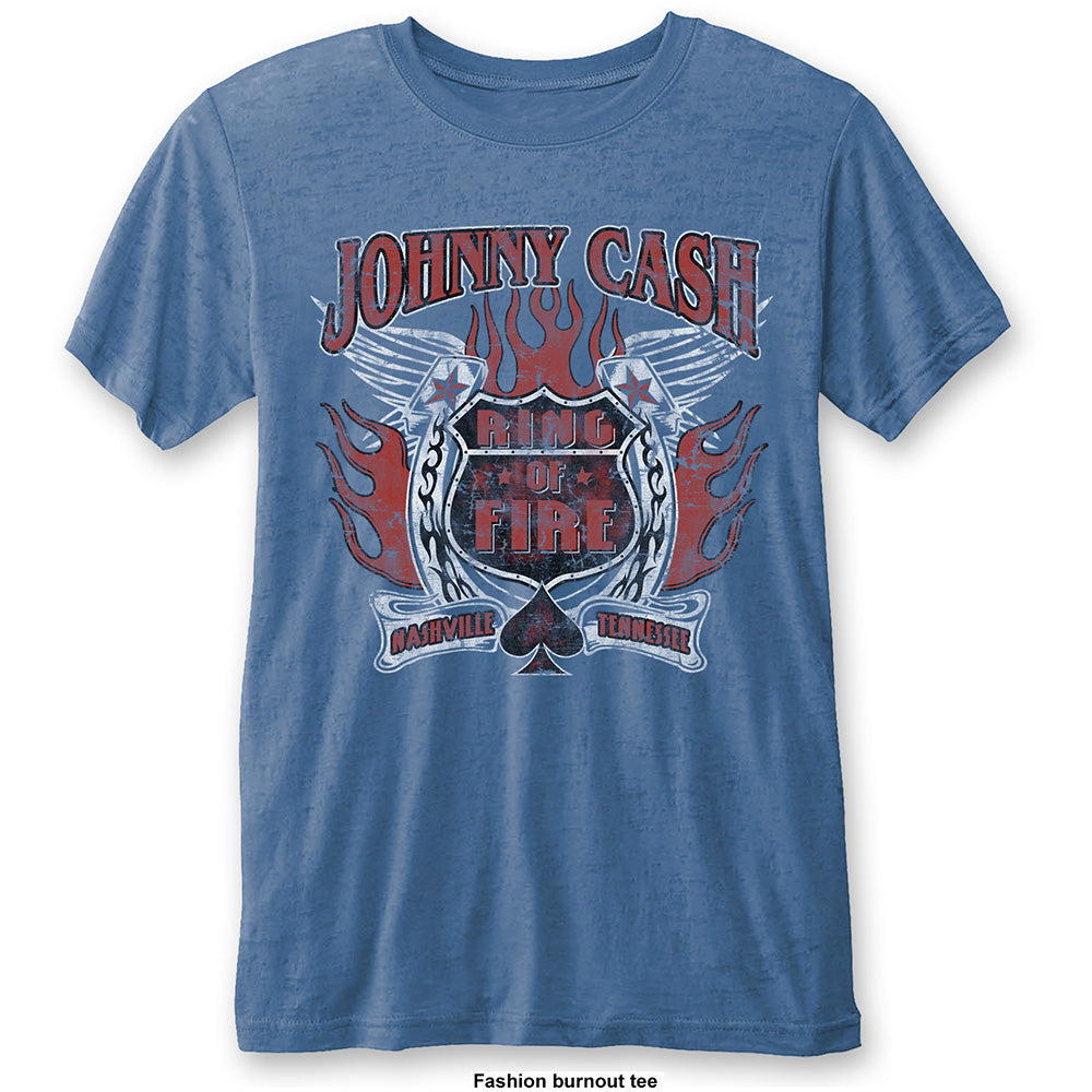 Cash, Johnny - Ring Of Fire Burn-Out T-Shirt