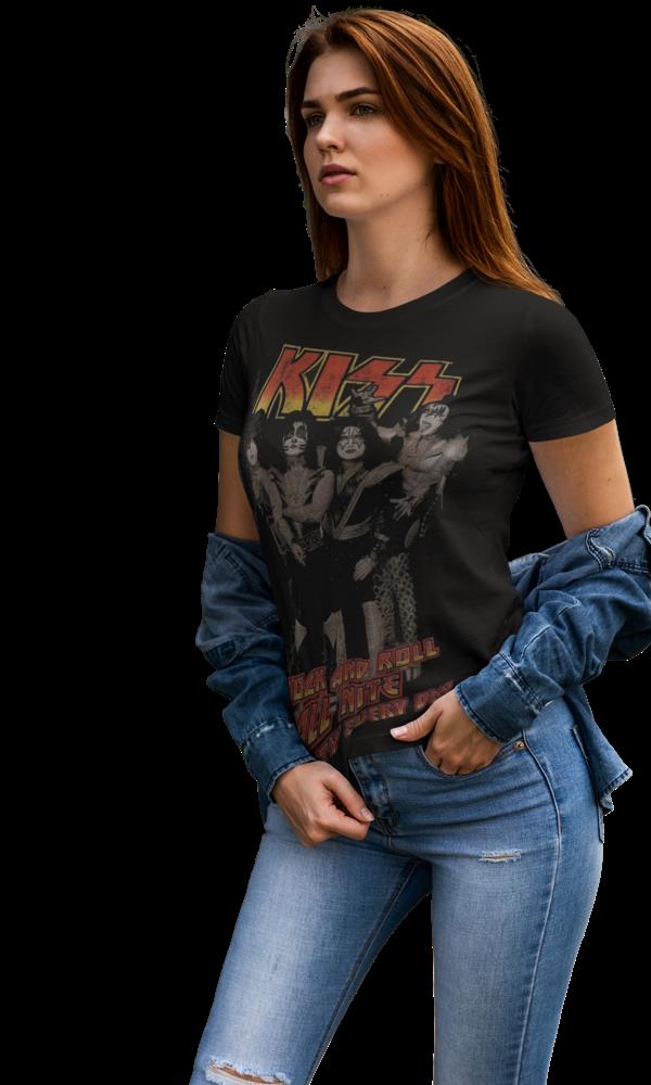 KISS - Rock N Roll All Nite Damen Shirt Gr. M