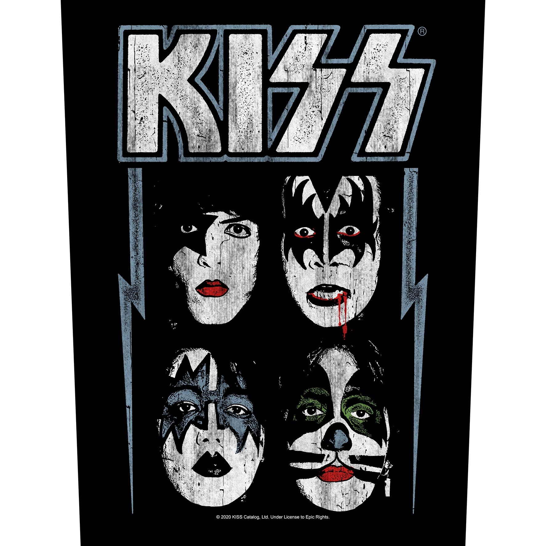 KISS - Faces Backpatch Rückenaufnäher