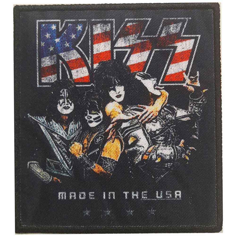 Kiss - Made In The USA Printed Patch ca. 8,6x 8,6cm