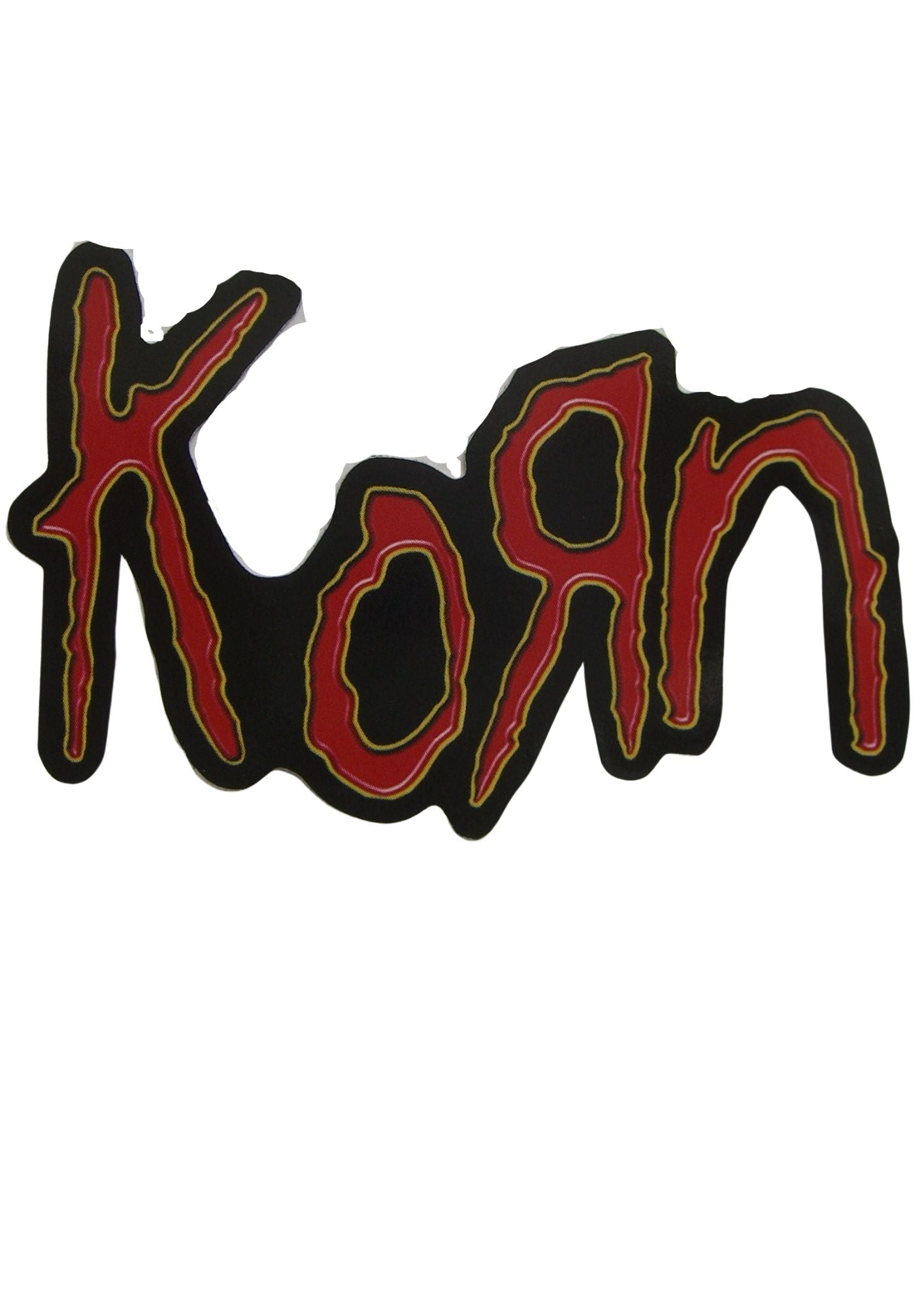 Korn - Red Logo Cut-Out Sticker Aufkleber ca. 8,5x 5cm