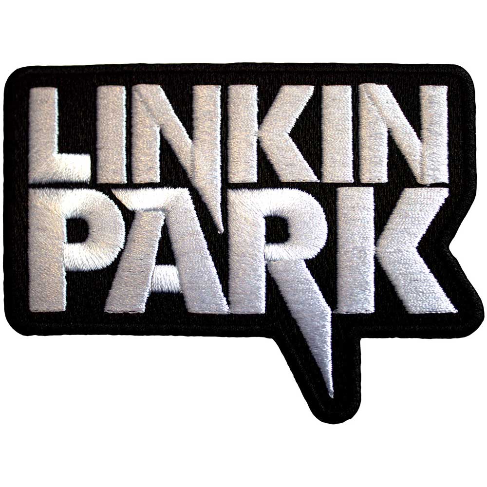 Linkin Park - White Logo (Black) Patch Aufnäher ca. 9,5x 7cm