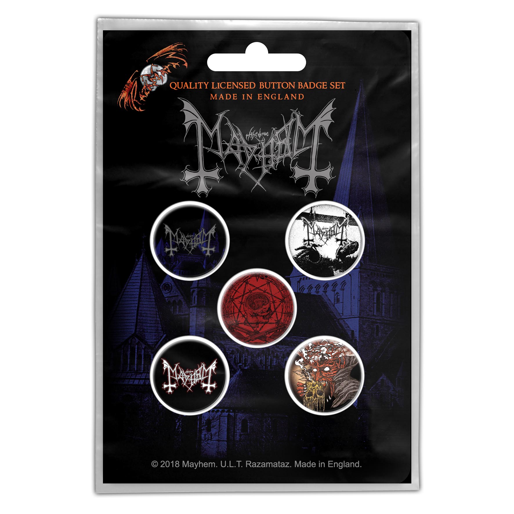 Mayhem - De Mysteriis Dom Sathanas Button-Set