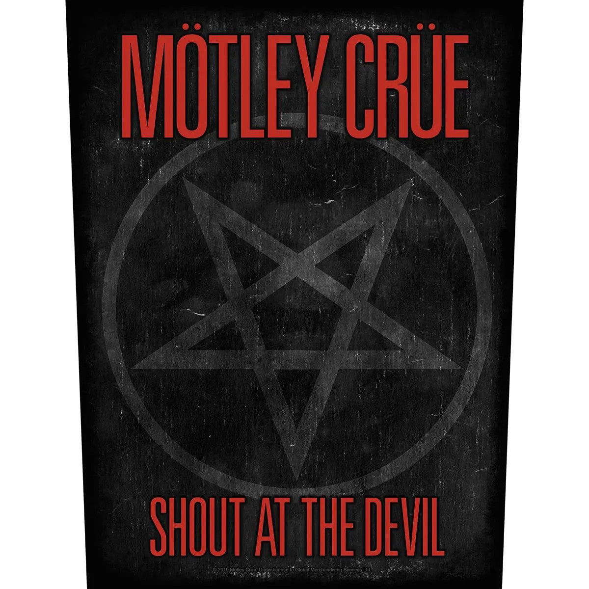 Mötley Crüe - Shout At The Devil Pentagram Backpatch Rückenaufnäher