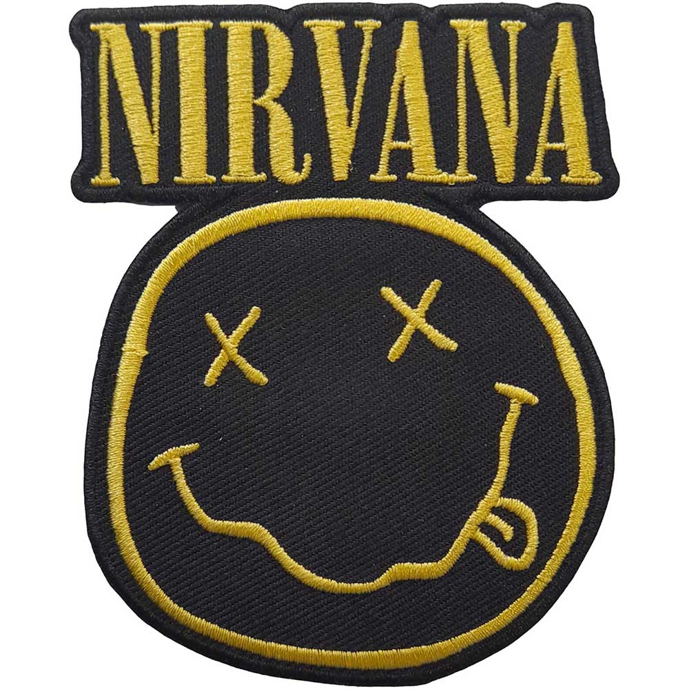 Nirvana - Smiley Cut-Out Patch Aufnäher ca. 7,3x 9cm