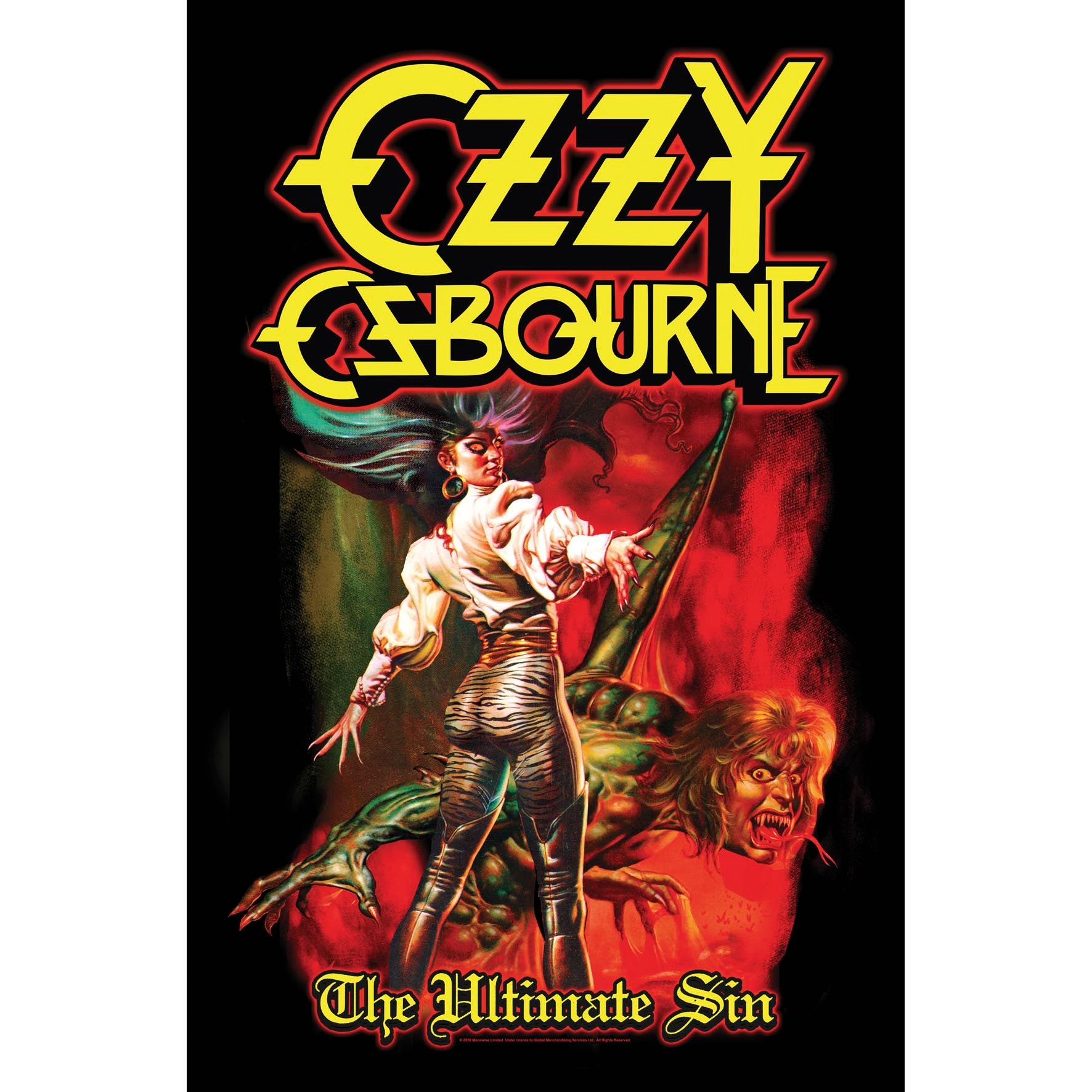 Ozzy Osbourne - The Ultimate Sin Posterflagge
