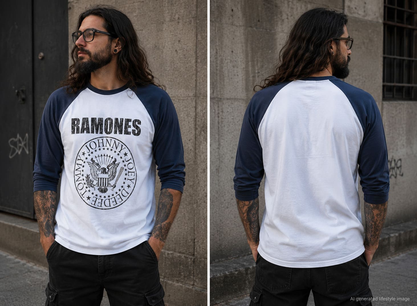 Ramones - Presidental Seal Raglan 3/4 Shirt (XL)