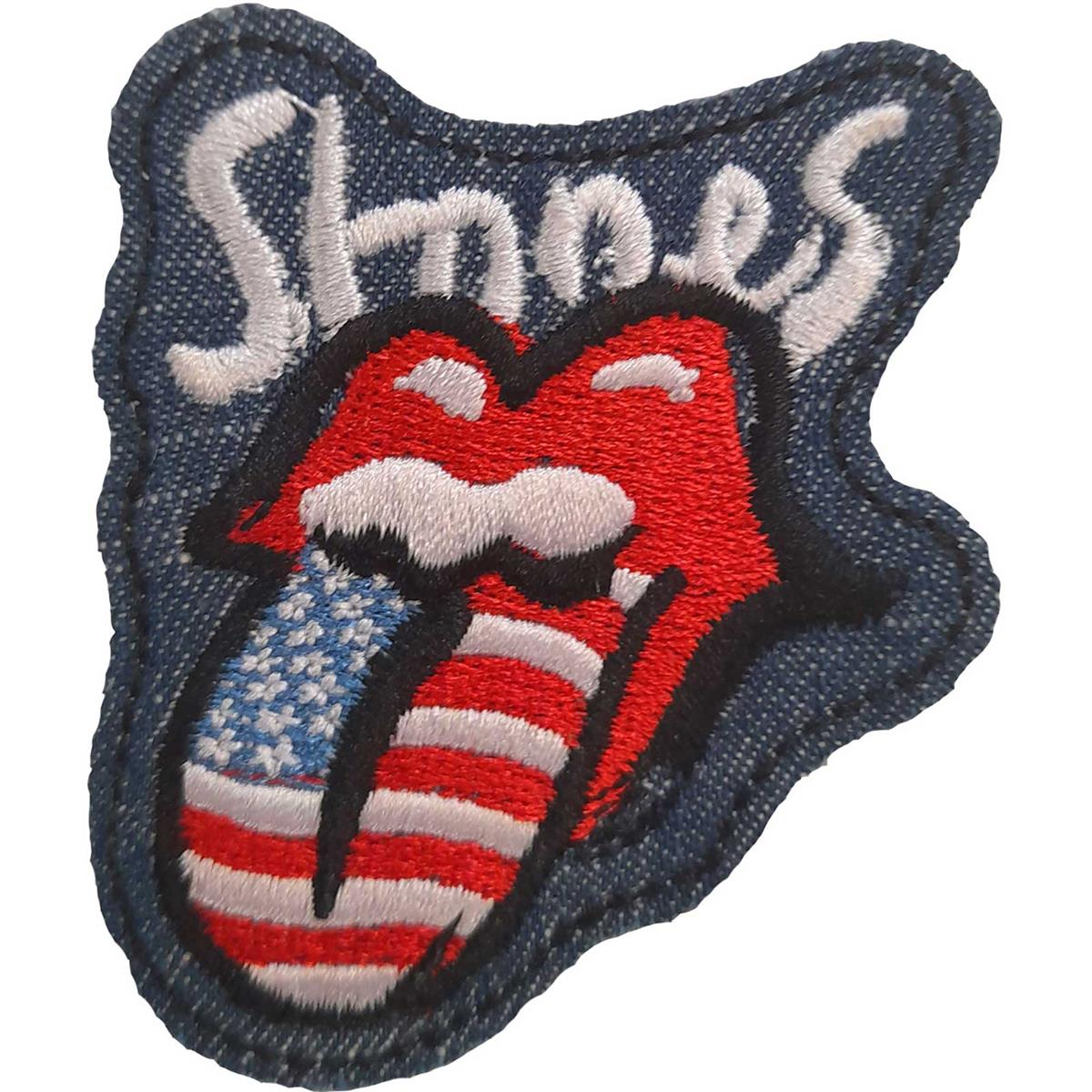Rolling Stones - Filter Flag Tongue Patch Aufnäher ca. 7,6x 10,5cm
