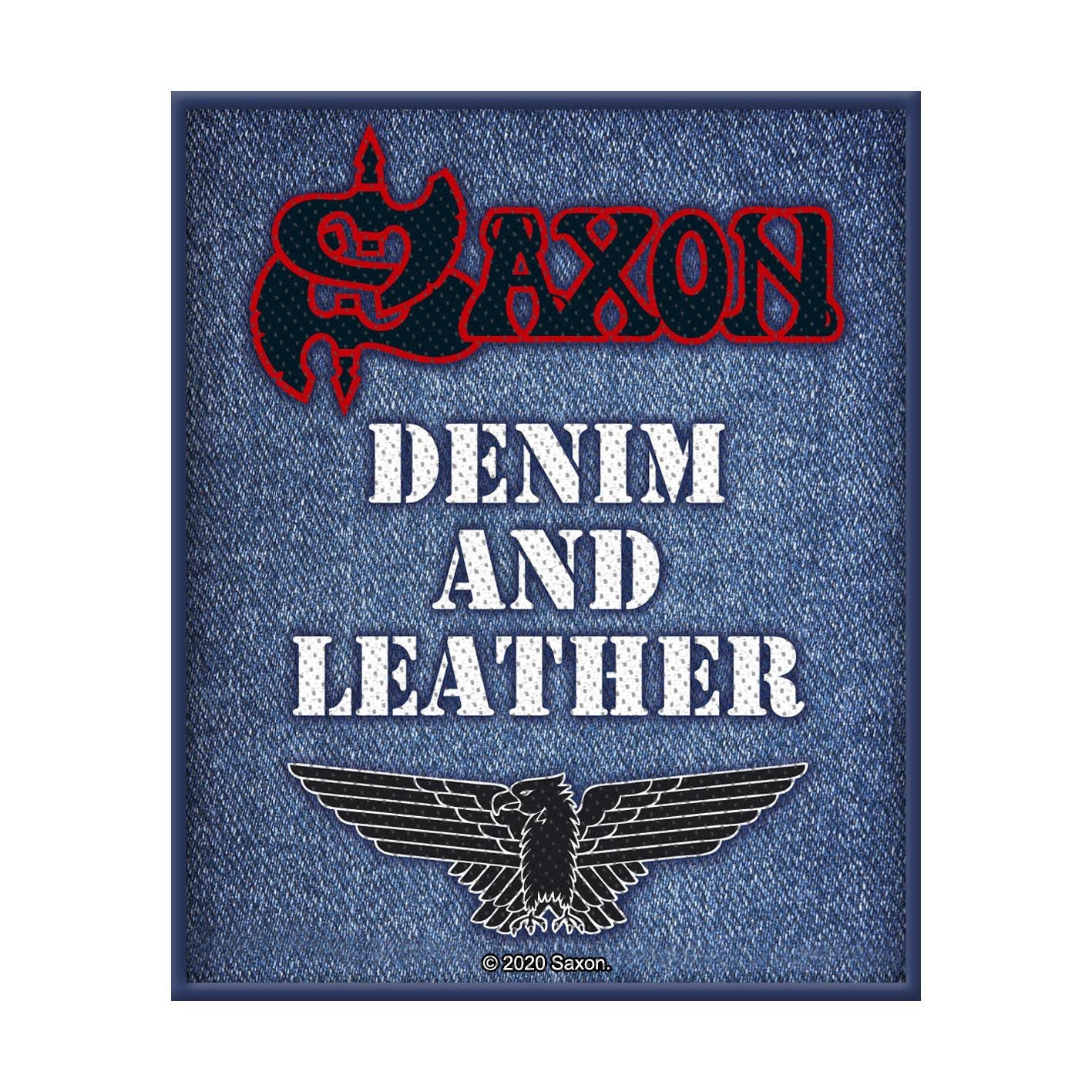 Saxon - Denim And Leather Patch Aufnäher