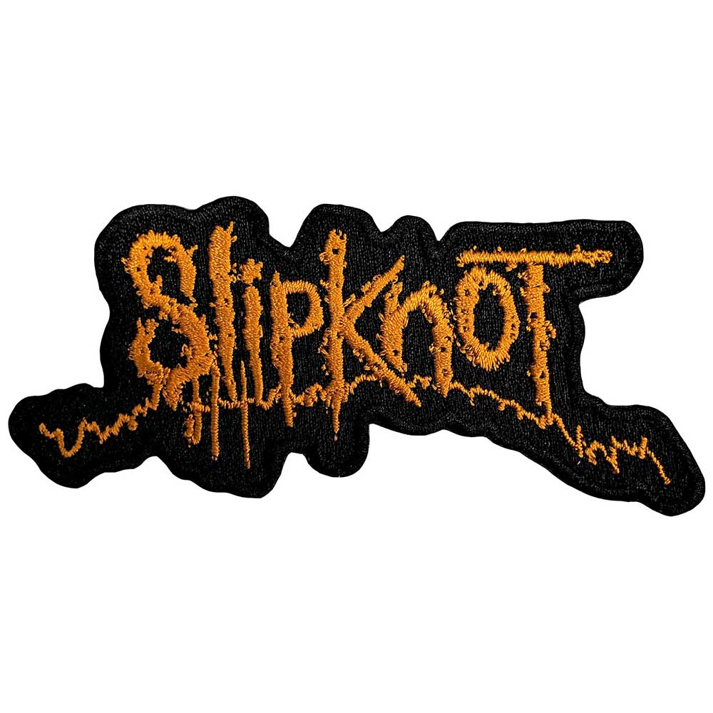 Slipknot - Orange Logo Patch Aufnäher ca. 9,5x 4,2cm