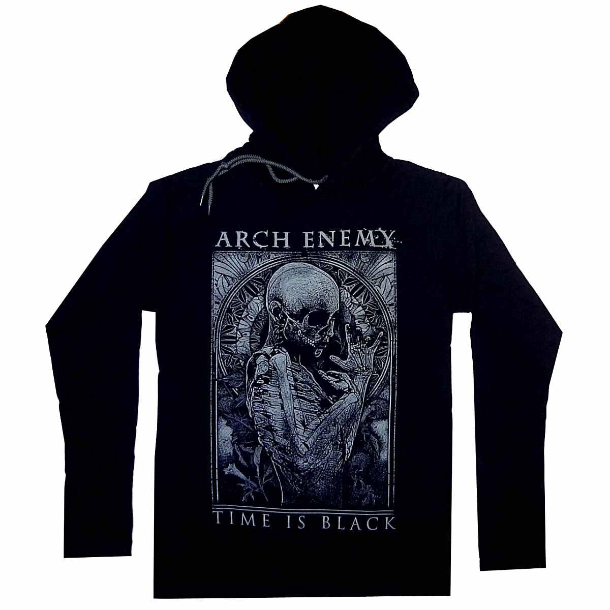 Arch Enemy - Time Is Black Damen Kapuzenlongsleeve