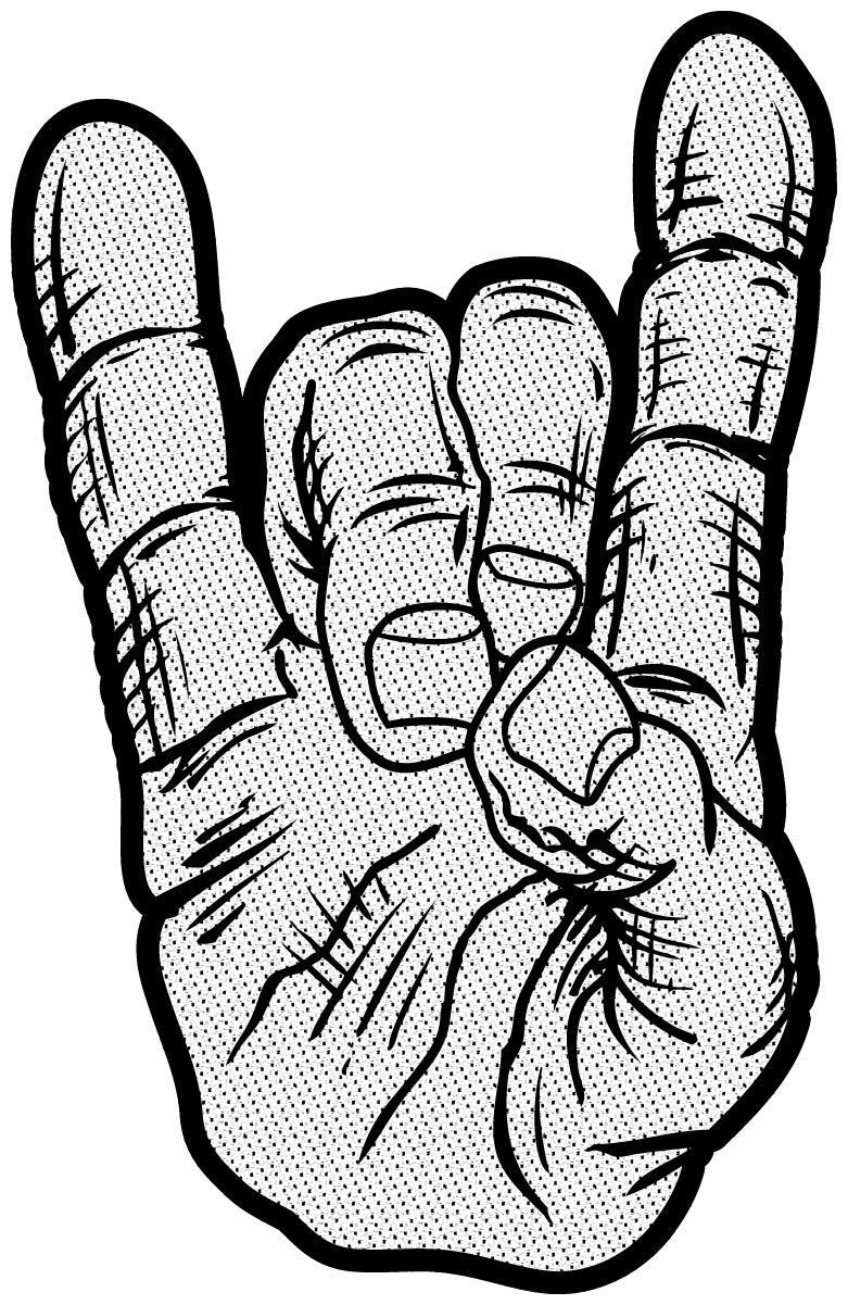 Generic - Devil Horns, Pommesgabel, Metalgruß Patch