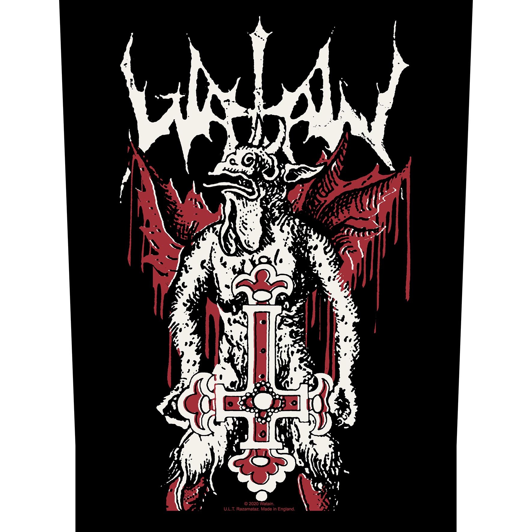 Watain - Inverted Cross Backpatch Rückenaufnäher