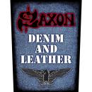 Saxon - Denim And Leather Backpatch R&uuml;ckenaufn&auml;her