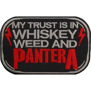 Pantera - My Trust Is In Whisky Patch Aufnäher ca. 8,8x 11cm