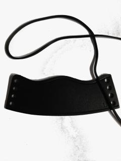 Armguards Leder schwarz 4-Loch kurz 7 cm