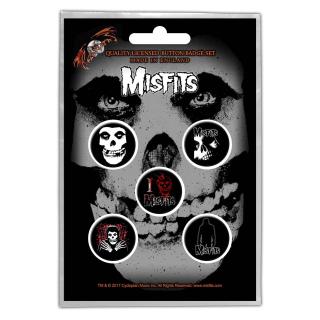 Misfits - Skull Button-Set