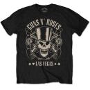 Guns And Roses - Top Hat Skull And Pistols T-Shirt