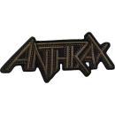 Anthrax - Brown Logo Patch Aufnäher ca. 4x 10cm