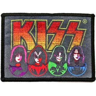 KISS - Logo, Faces And Icons Patch Aufnäher ca. 7x 10cm