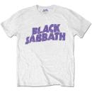 Black Sabbath - Wavy Logo White T-Shirt