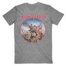 Iron Maiden - The Trooper Vintage Circle Grey T-Shirt