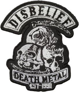 Disbelief - Death Metal Cut-Out Patch Aufnäher ca. 10x 8,6cm