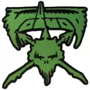 Voivod - Green Skull Cut-Out Patch Aufnäher ca. 8,8x...