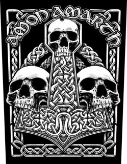 Amon Amarth - Three Skulls Backpatch Rückenaufnäher