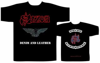 Saxon - Denim And Leather T-Shirt