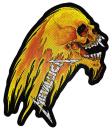 Metallica - Flaming Skull Cut Out Patch Aufnäher