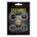 Guns And Roses - Bullet Logo Button-Set